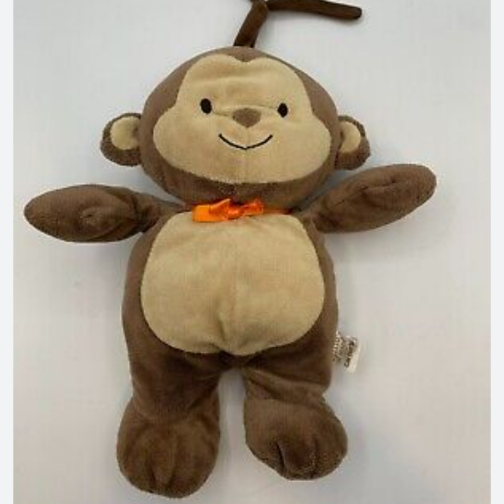 Carter's plush musical monkey crib toy musical car seat stuff animal
